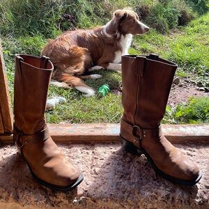 Bout let brown leather civil war cowboy western boots